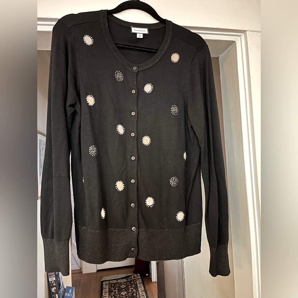 Charter Club cardigan, black